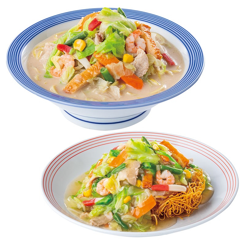野菜たっぷりちゃんぽん3食＆野菜たっぷり皿うどん3食: セットメニューリンガーハットオンラインショップ