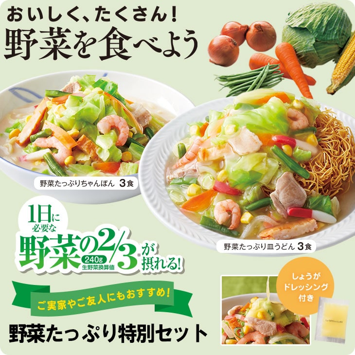 野菜たっぷり特別セット